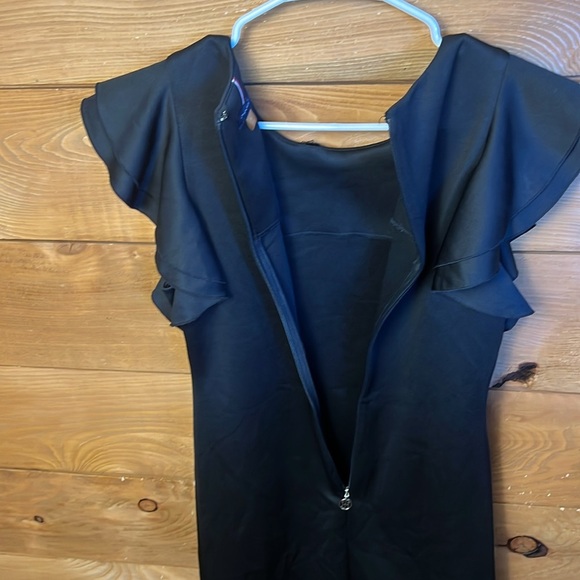 Tommy Hilfiger Women Scuba Crew Neck Flutter Ruffle Cap Sleeve Dress 10 cocktail - Picture 7 of 9